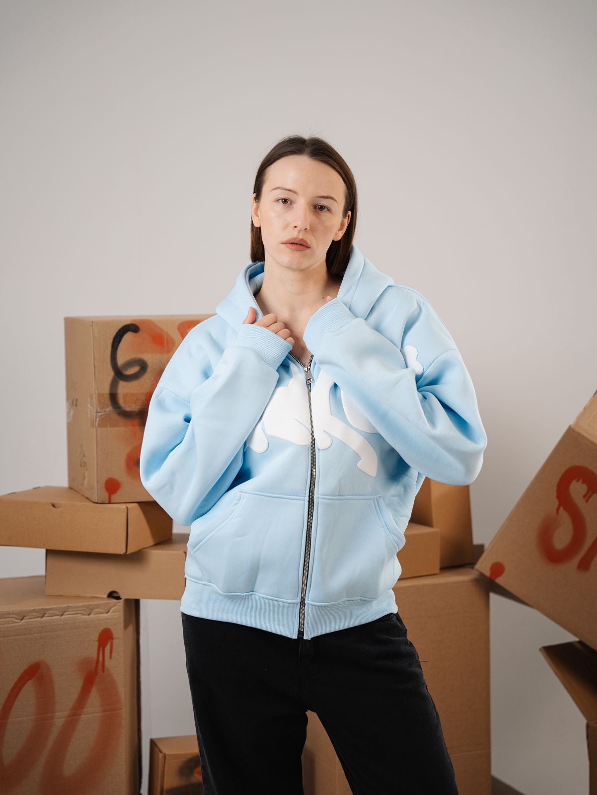 Puff zip up