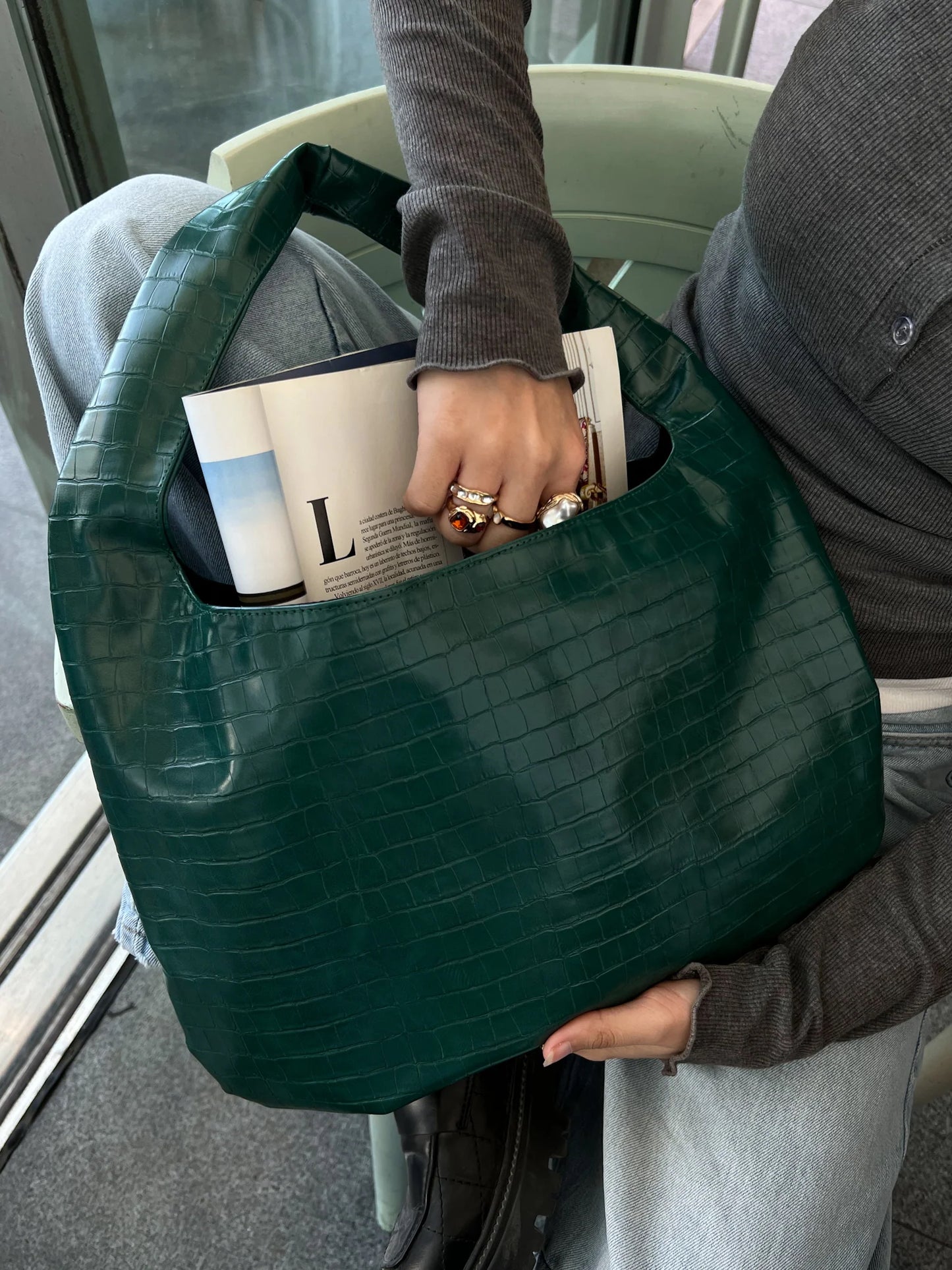 CROCO BAG LEATHER