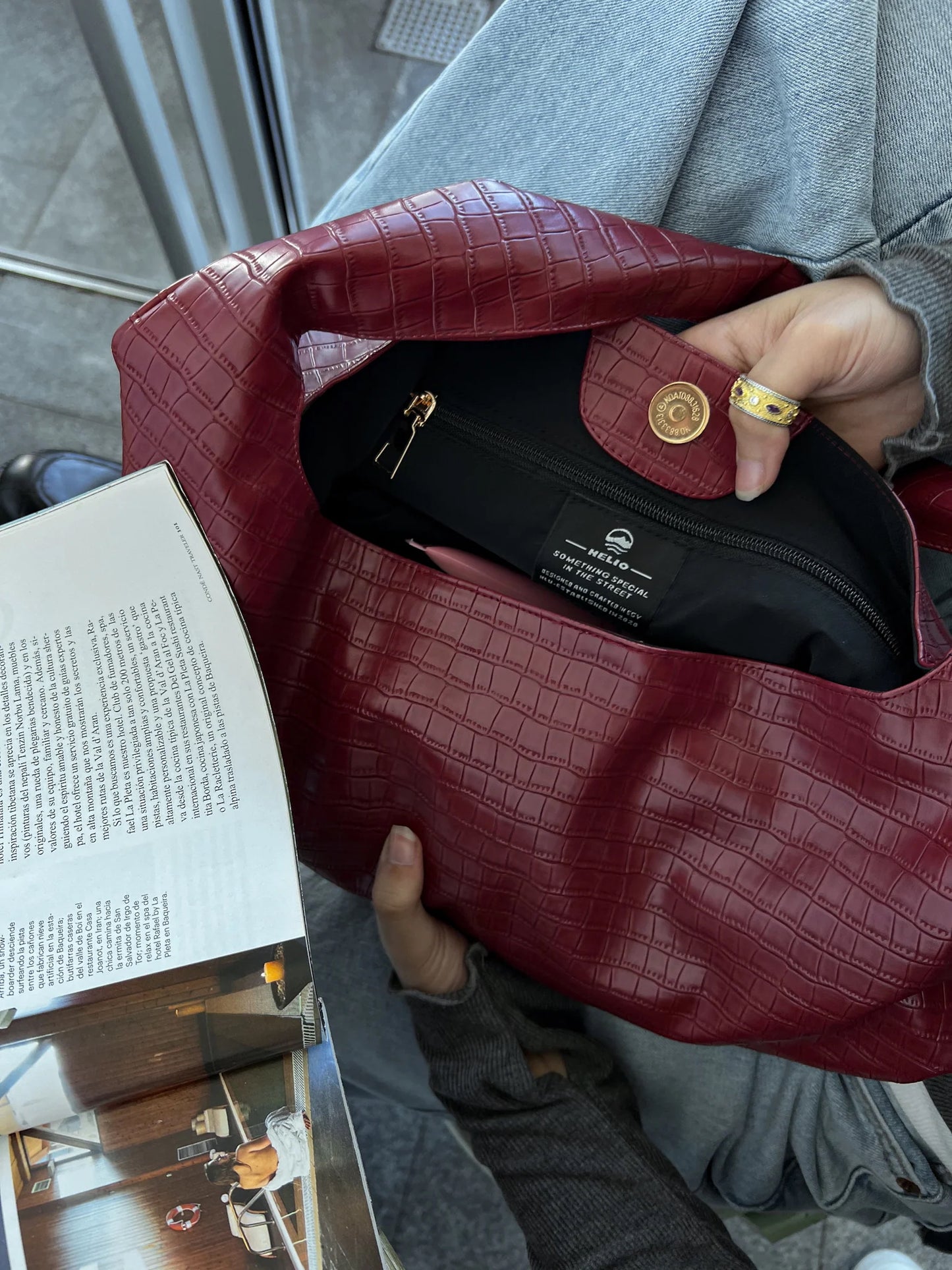 CROCO BAG LEATHER
