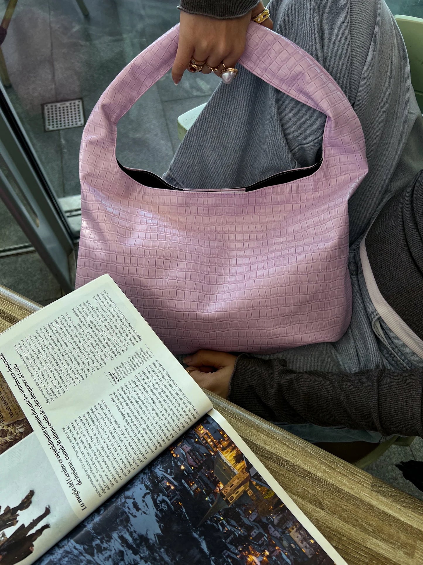 CROCO BAG LEATHER