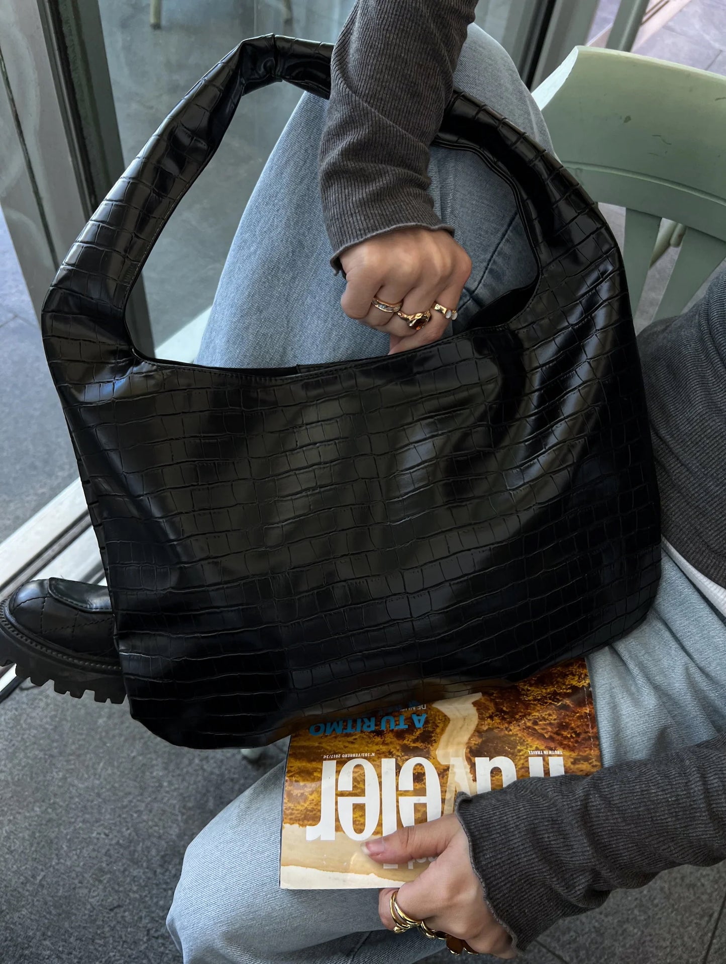 CROCO BAG LEATHER