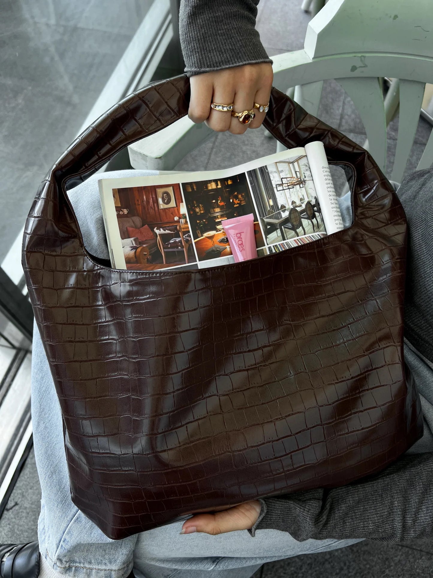 CROCO BAG LEATHER