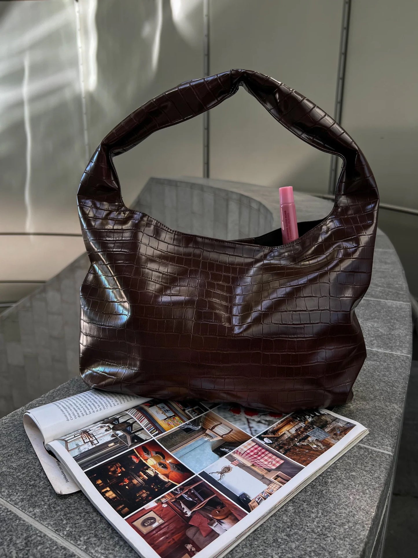 CROCO BAG LEATHER