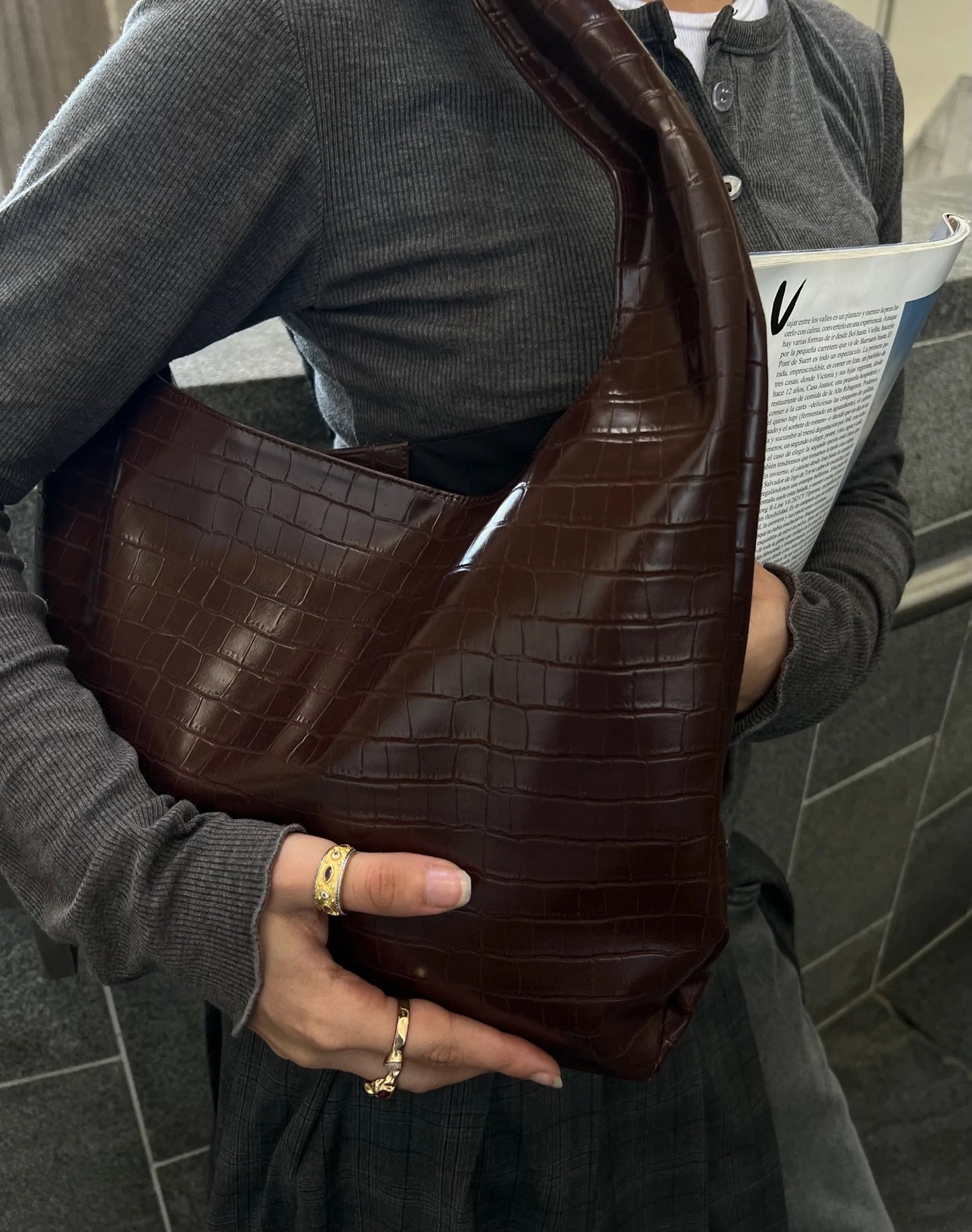 CROCO BAG LEATHER