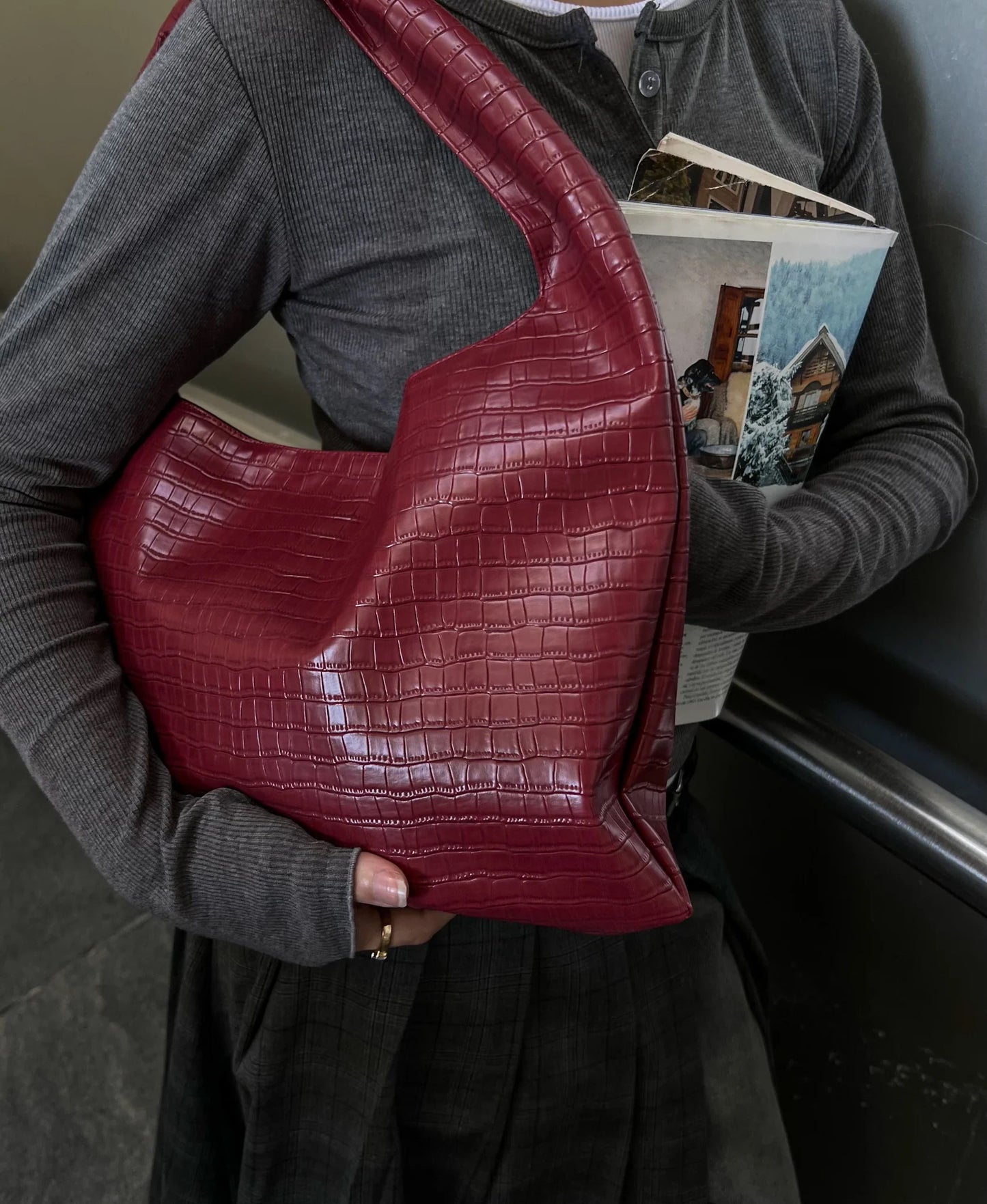 CROCO BAG LEATHER