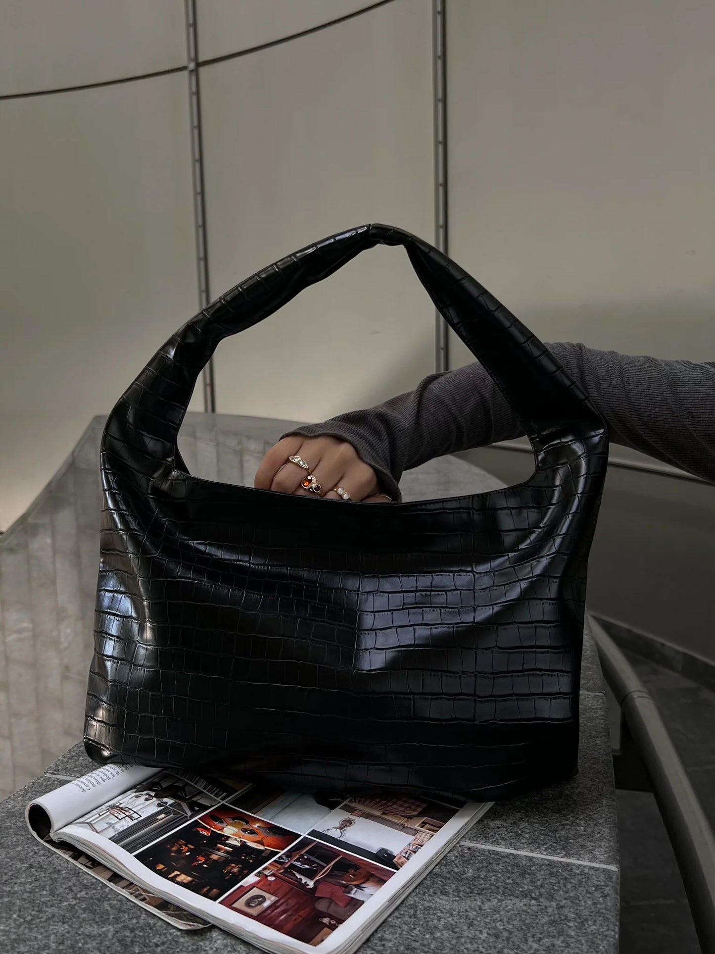 CROCO BAG LEATHER
