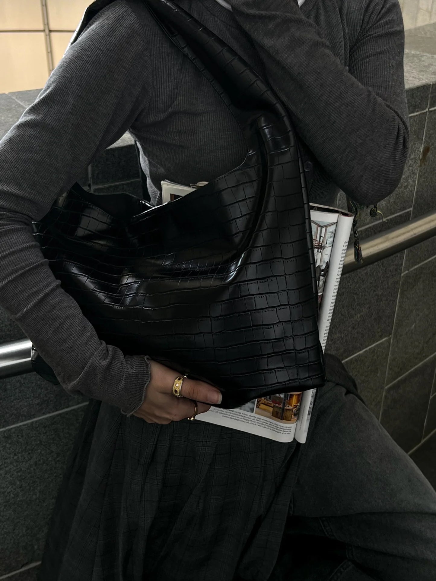 CROCO BAG LEATHER