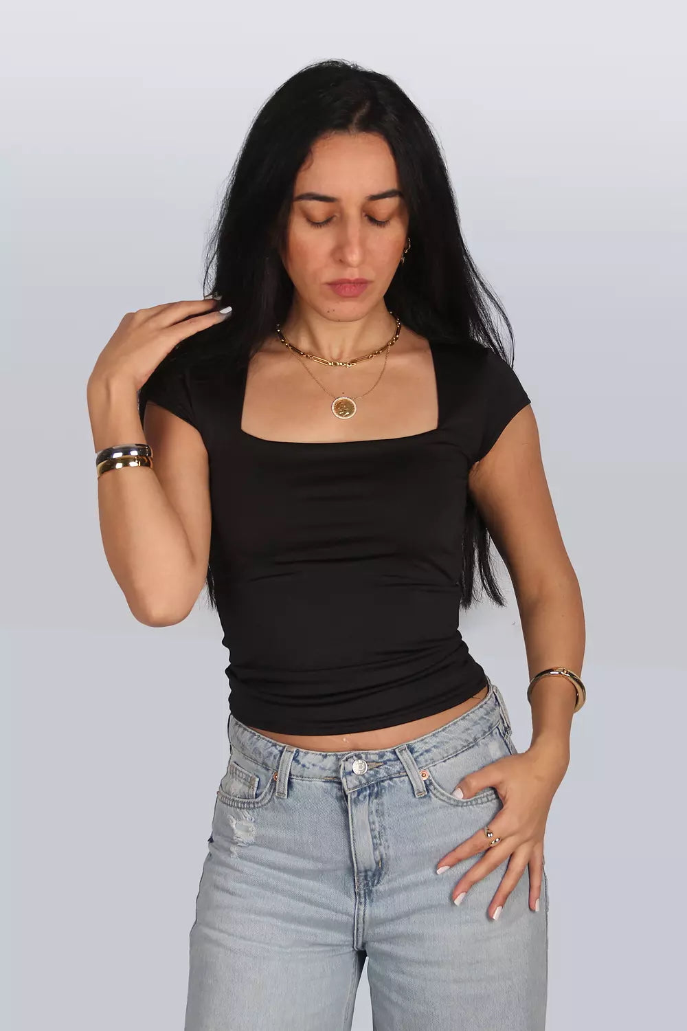 Half Sleeves Basic Top
