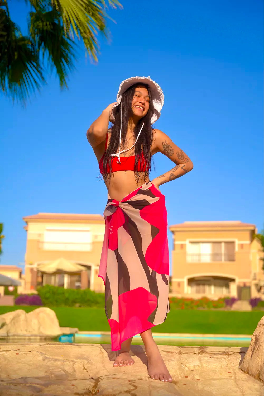 Zebra Bloom Cover Up