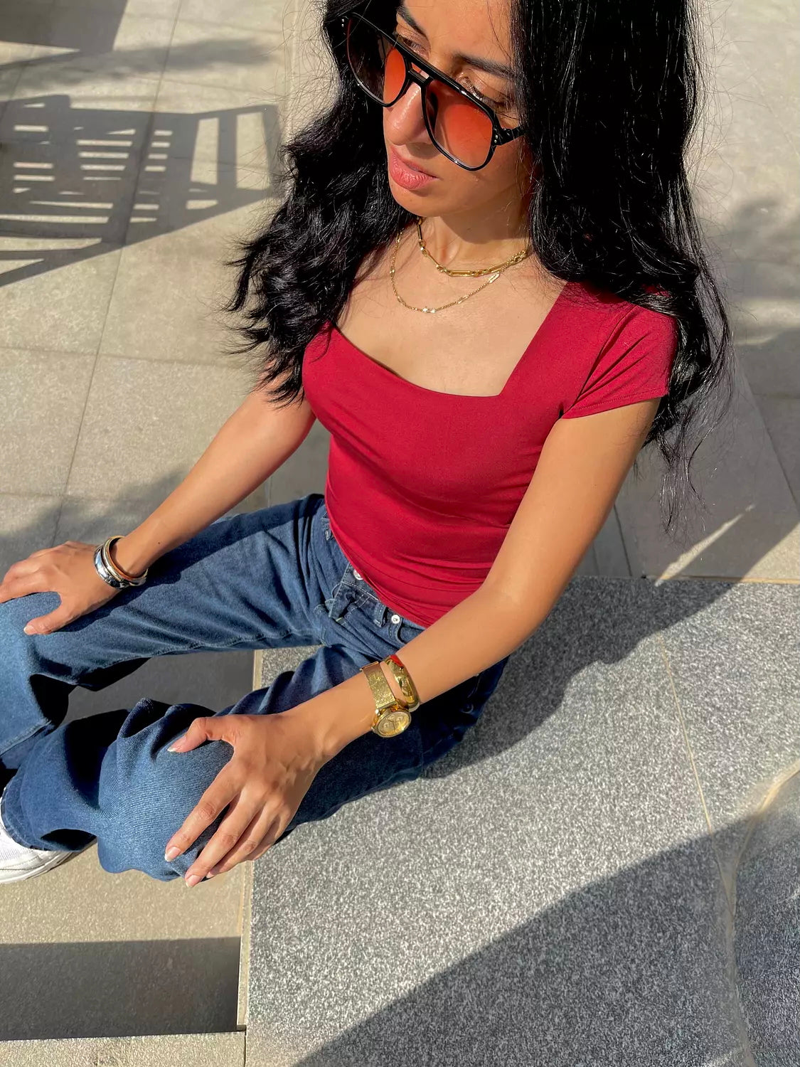Half Sleeves Basic Top