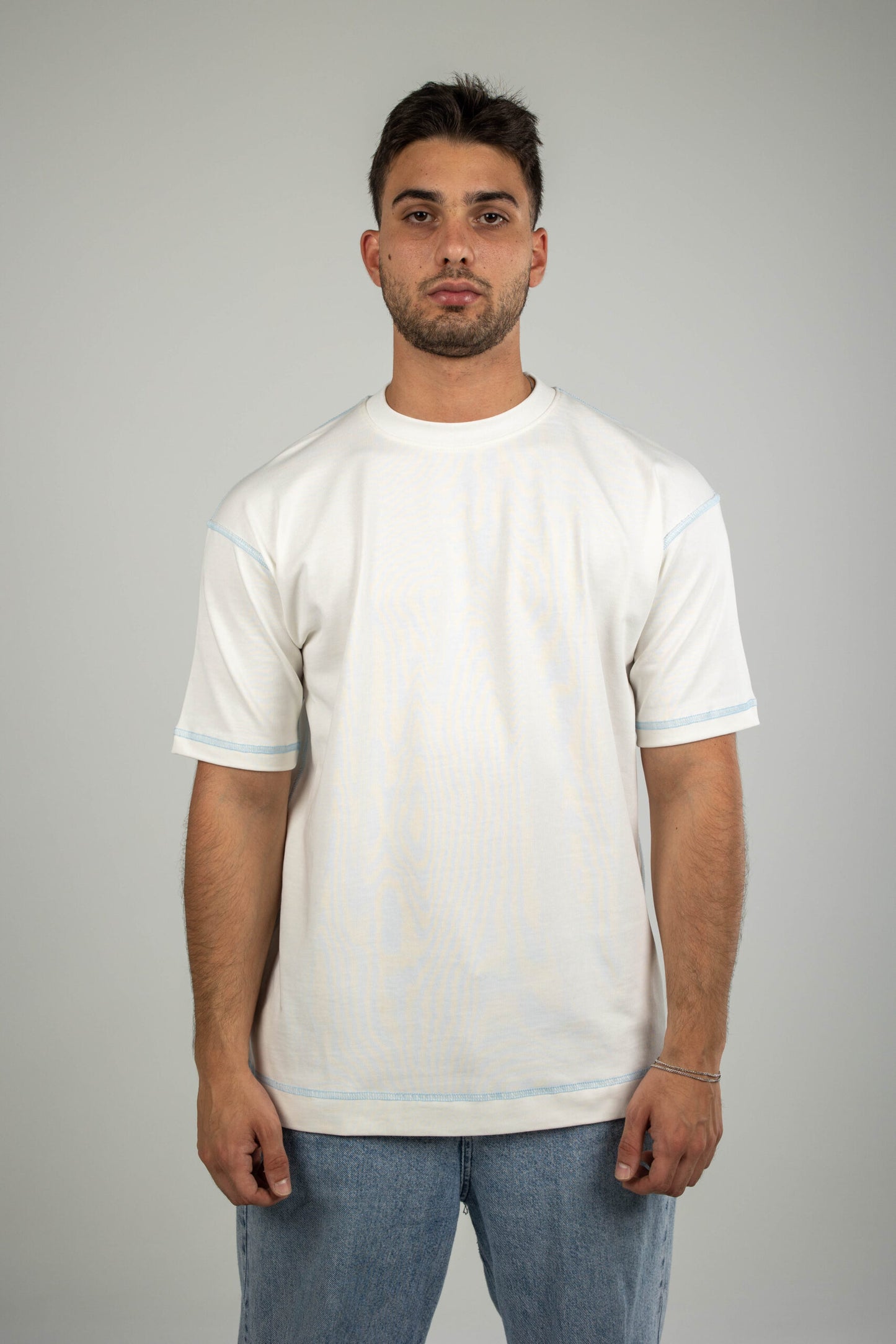 Stitched Tee White