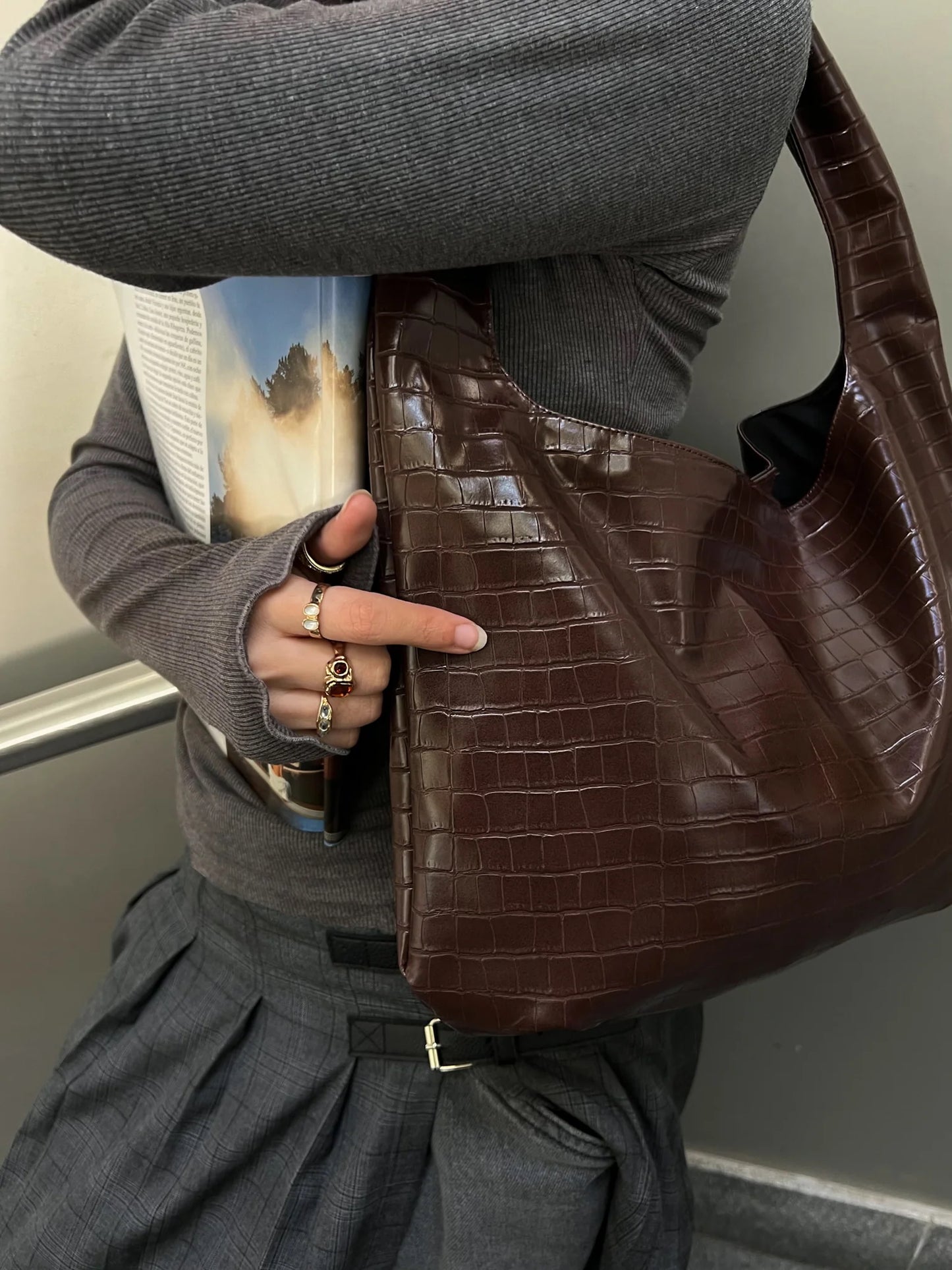 CROCO BAG LEATHER