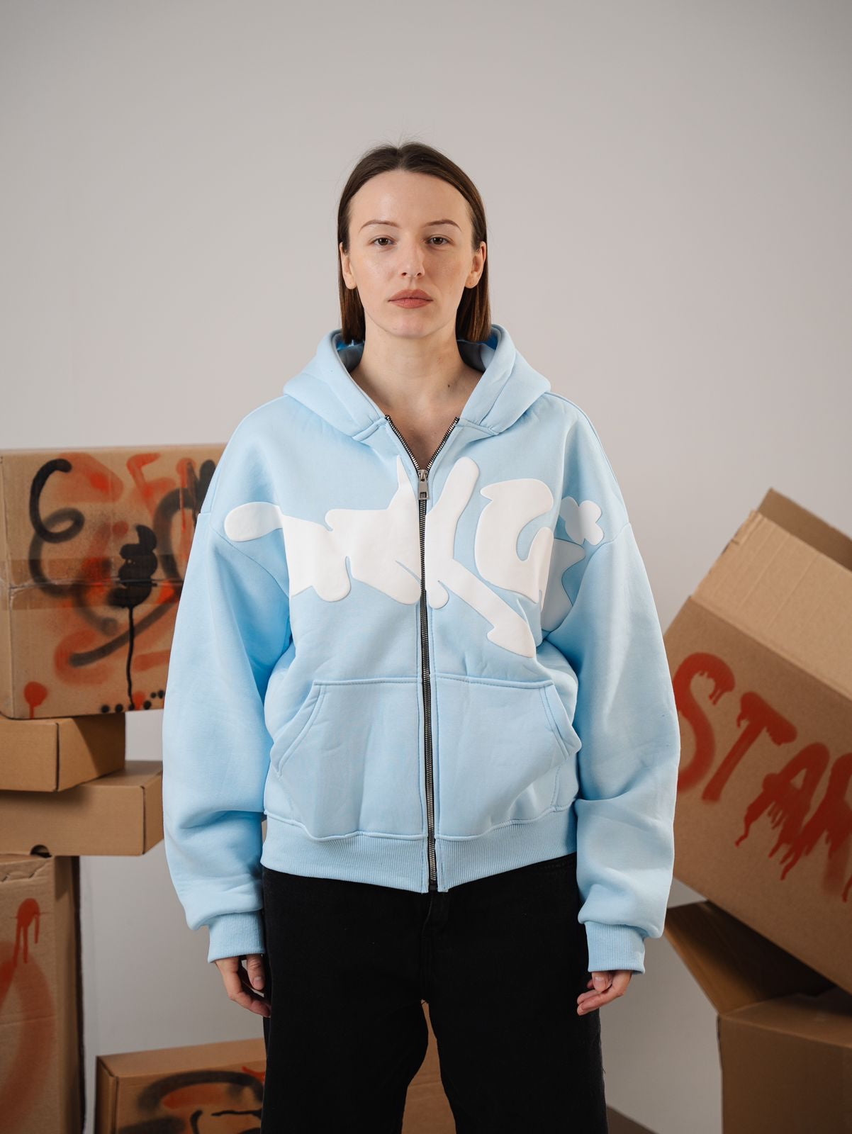 Puff zip up
