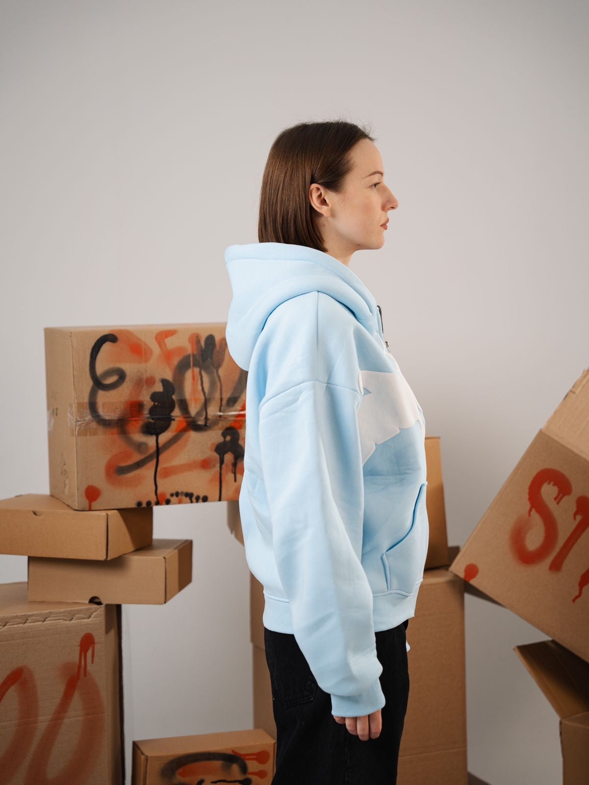 Puff zip up