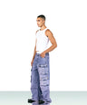 draped cargos grape