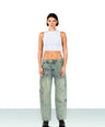 elastic jeans green