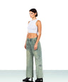 elastic jeans green