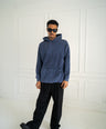 Dark Blue Washed Hoodie