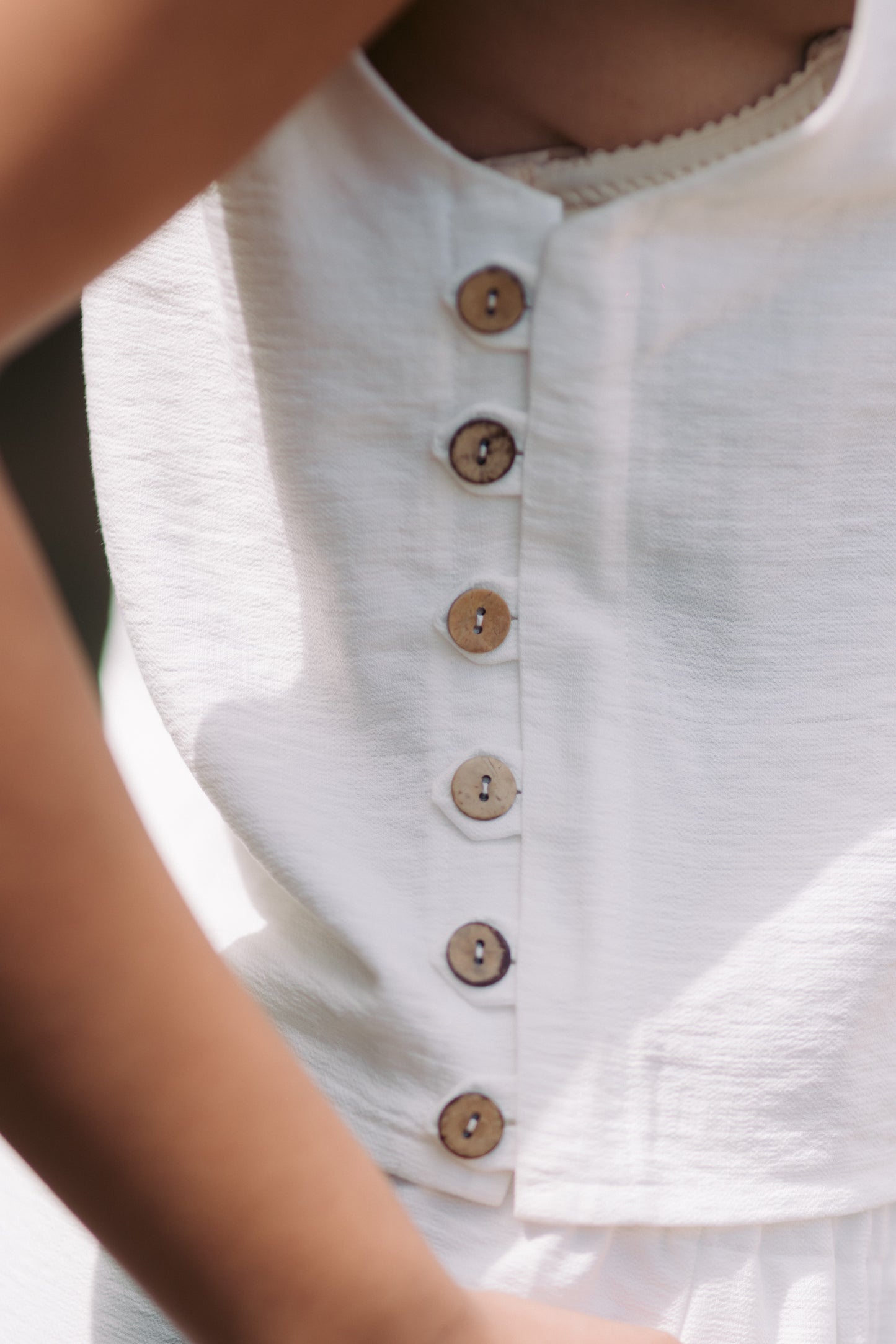 Rustic Top Buttons White