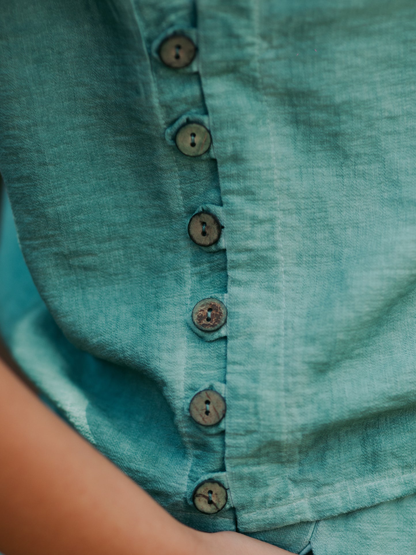 Rustic Top Buttons Green