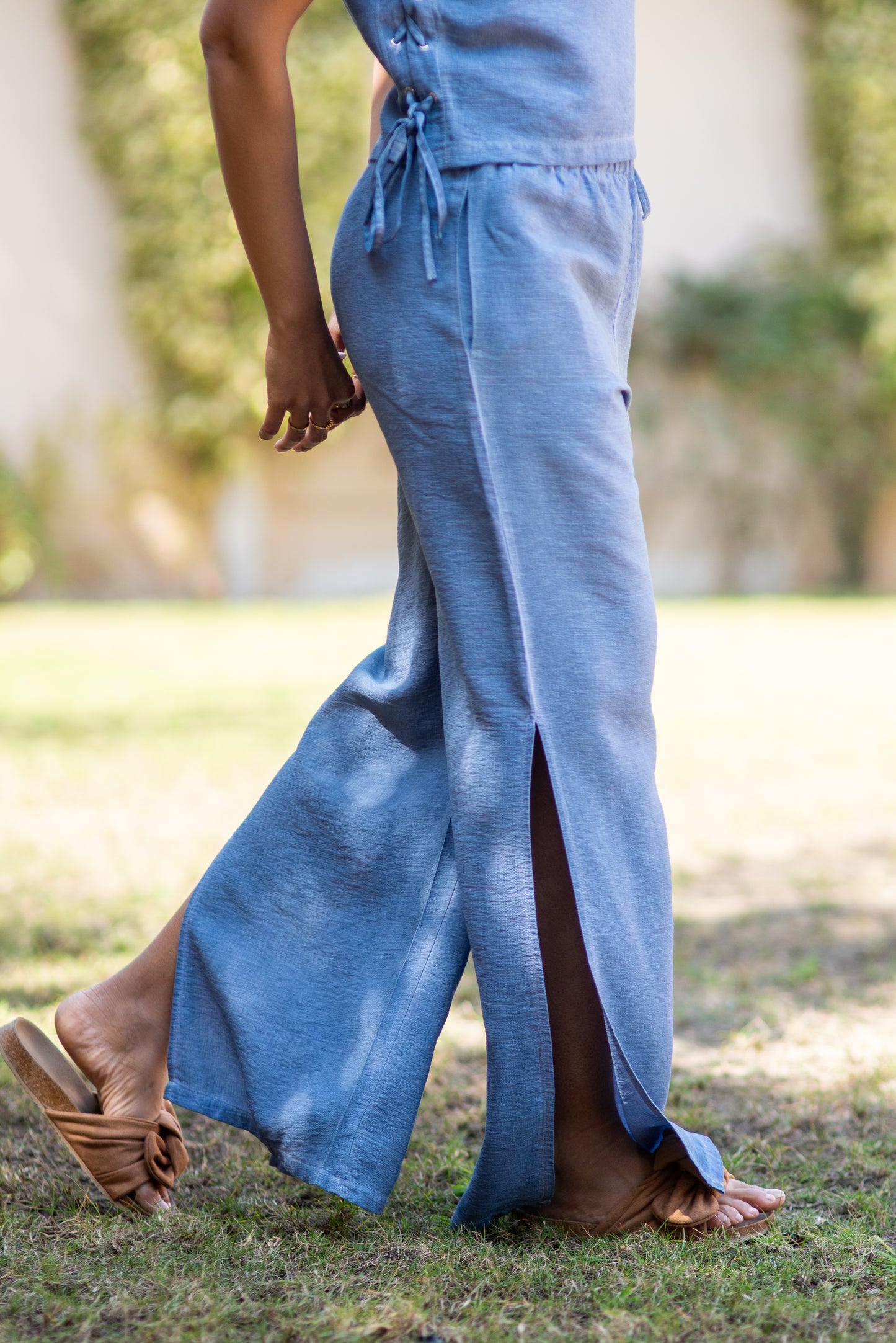 Effortless Style Slit Blue