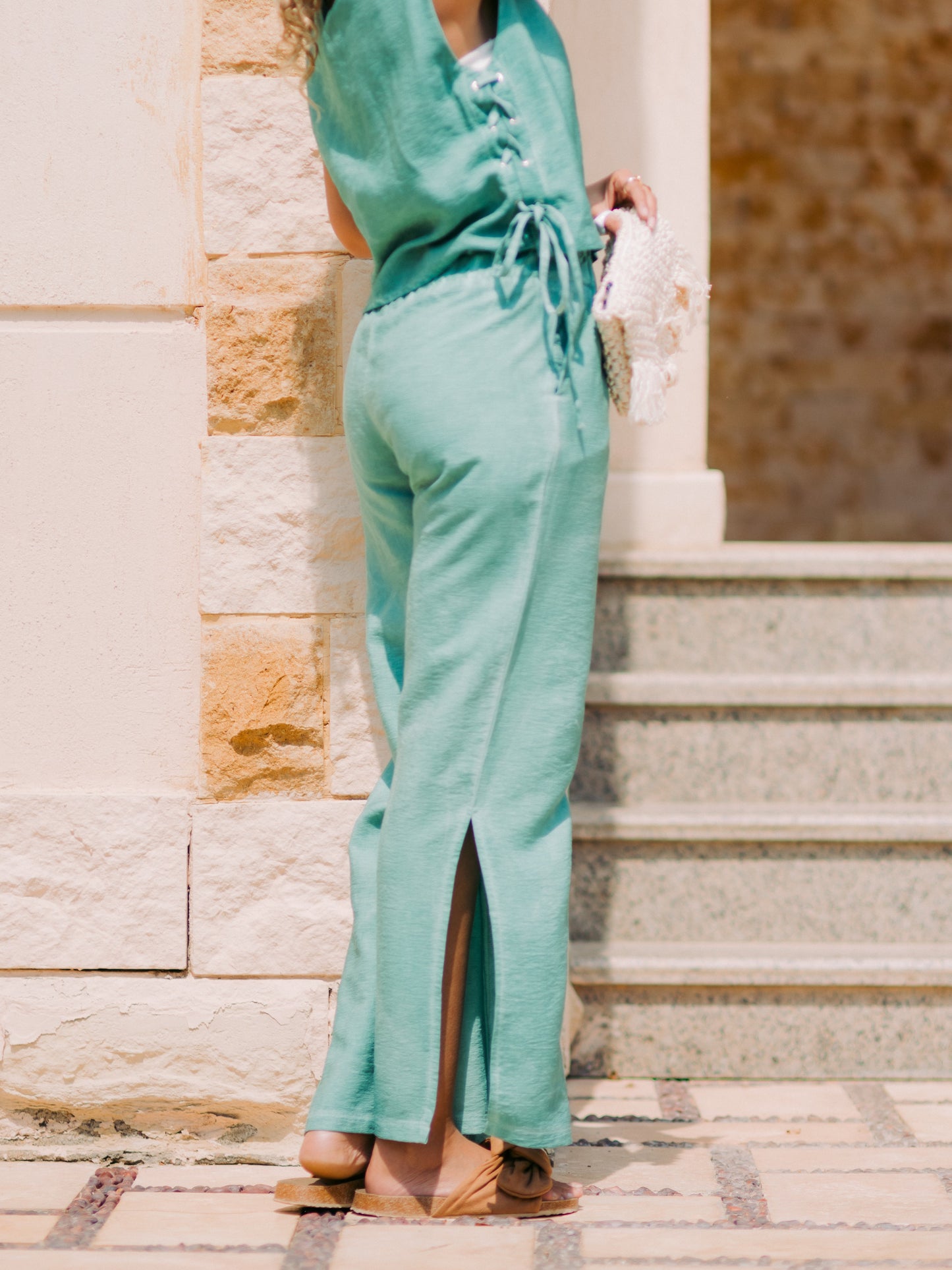 Effortless Style Slit Green