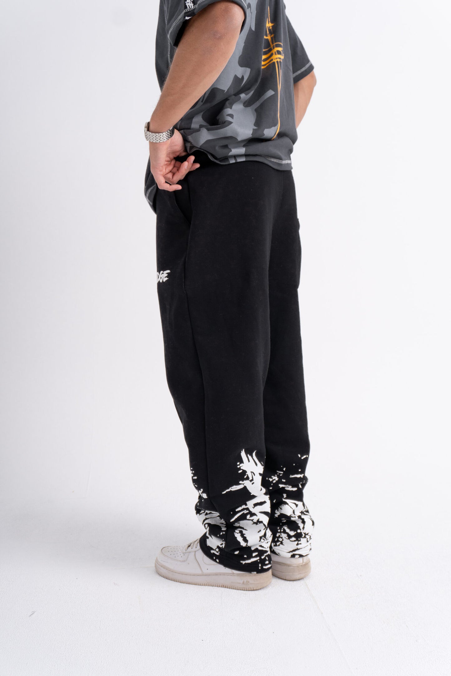 Printed sweatpants Black