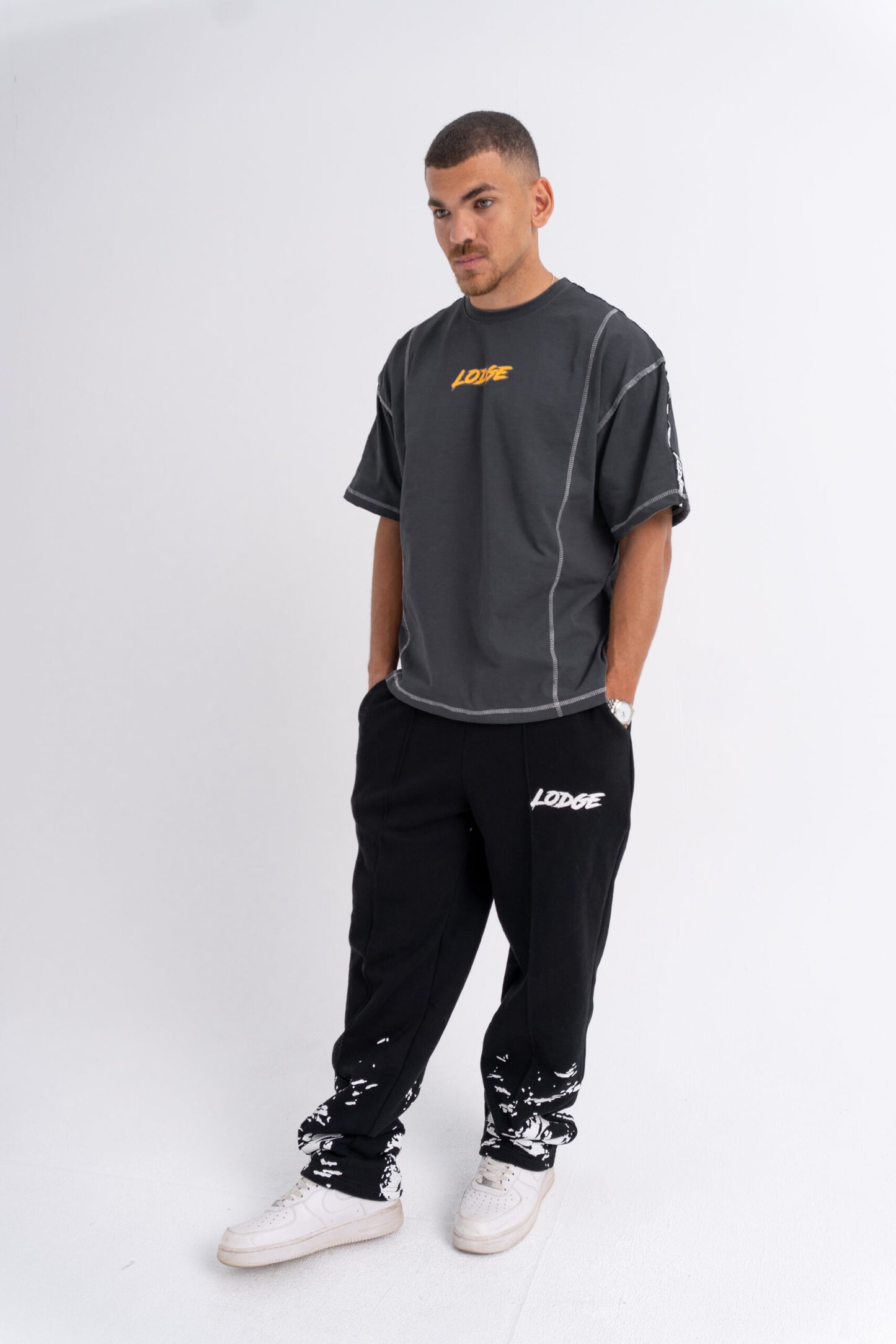 Printed sweatpants Black