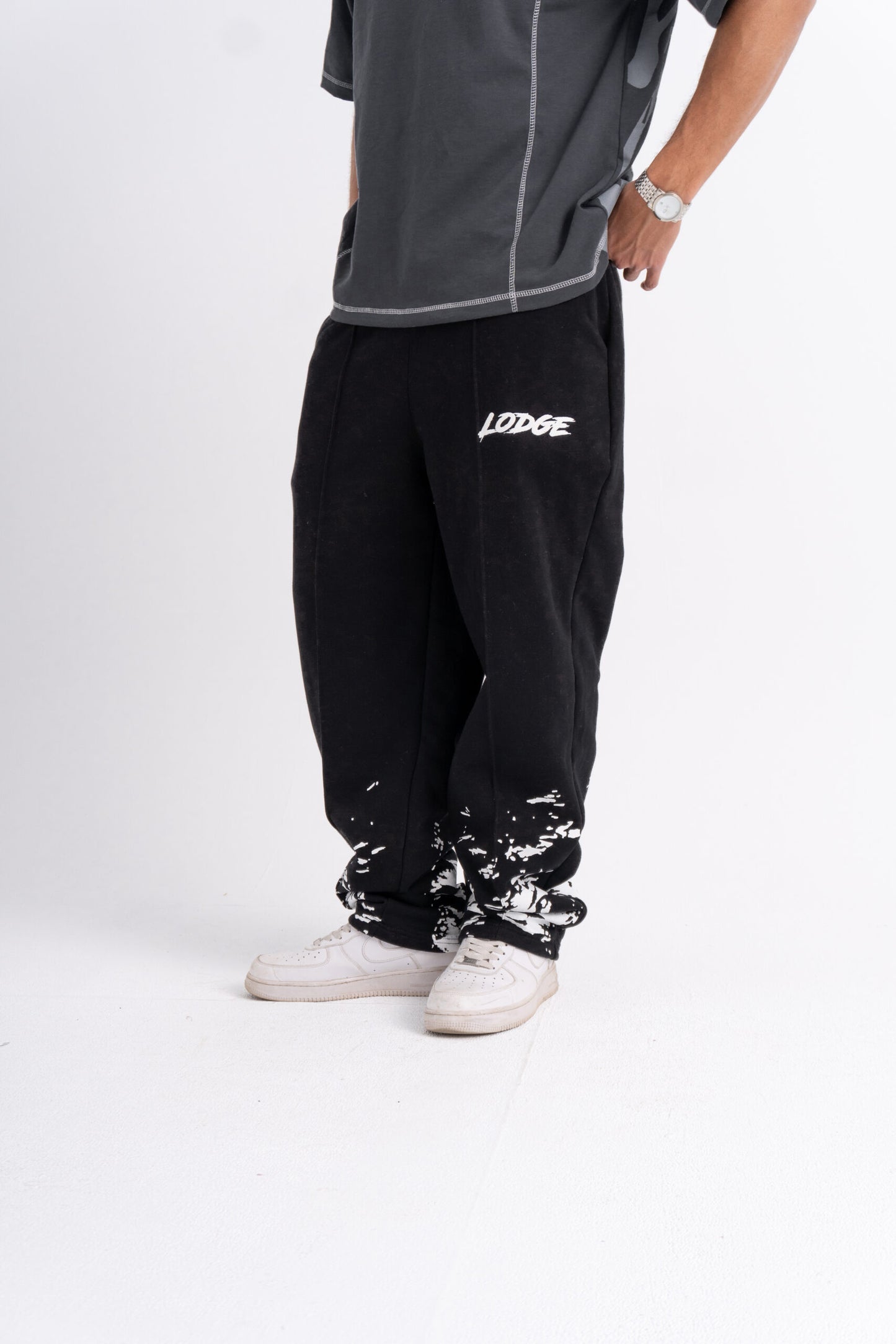 Printed sweatpants Black