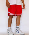 Red basketball shorts