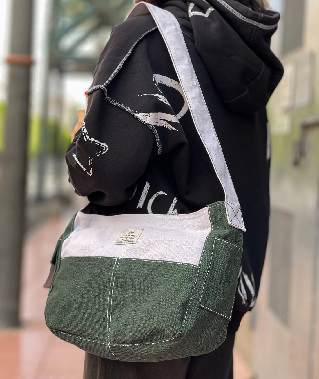 Helio & Stitch Bag Green x White