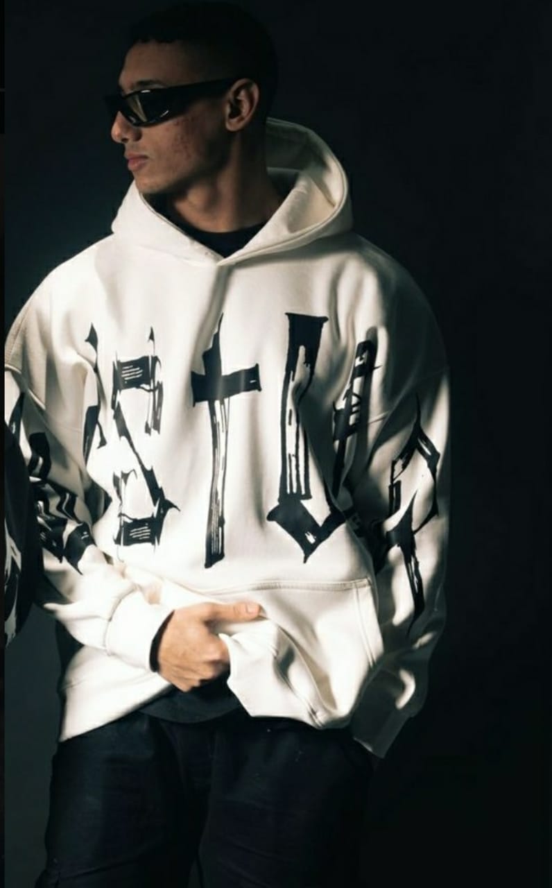 White Hustler hoodie