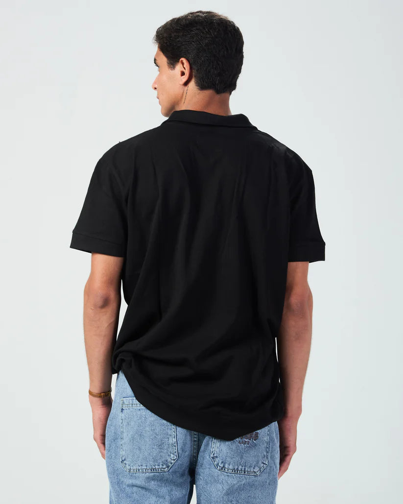 Buttonless Polo Black