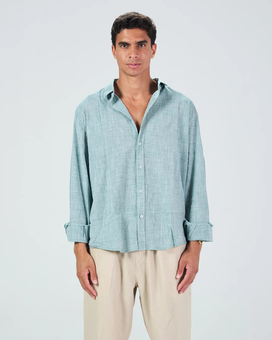 Linen shirt Turquoise