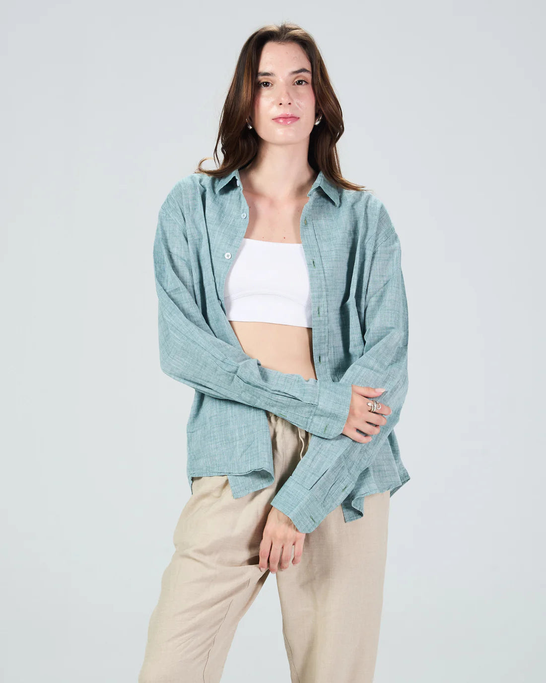 Linen shirt Turquoise