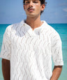 Knit Polo T Shirt White