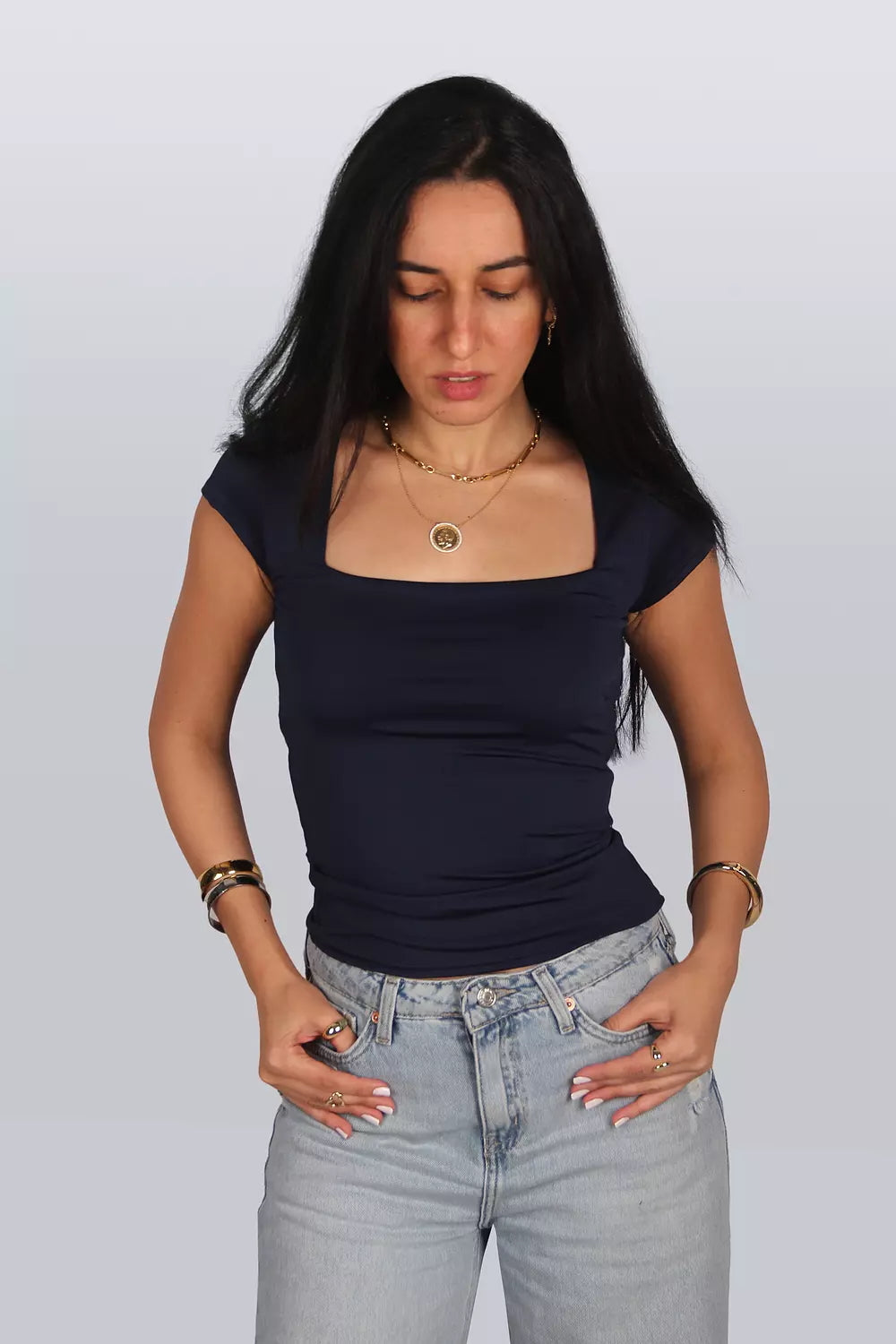 Half Sleeves Basic Top