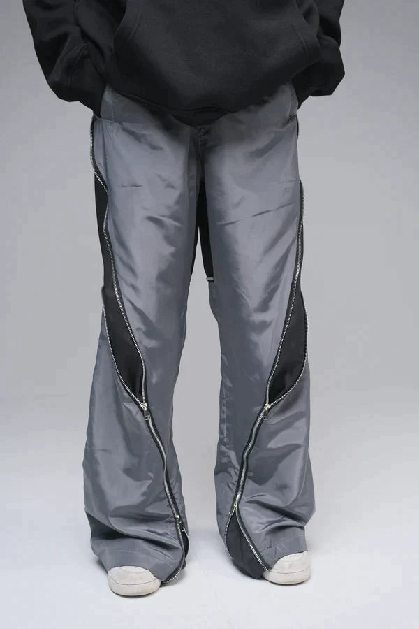 Grey Zipper Pants