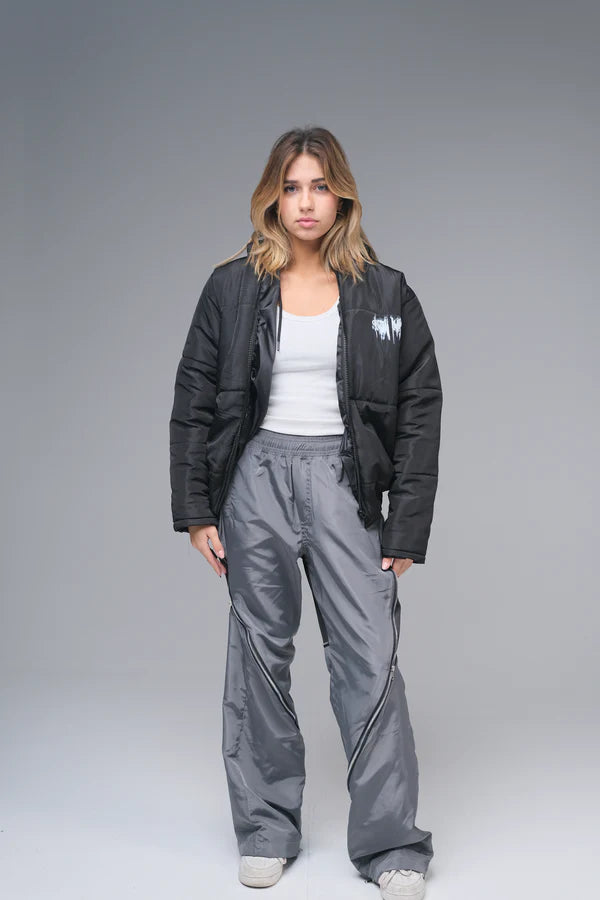 Grey Zipper Pants