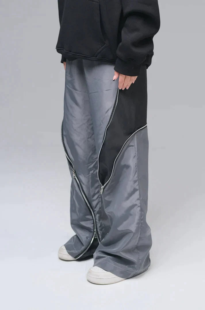 Grey Zipper Pants