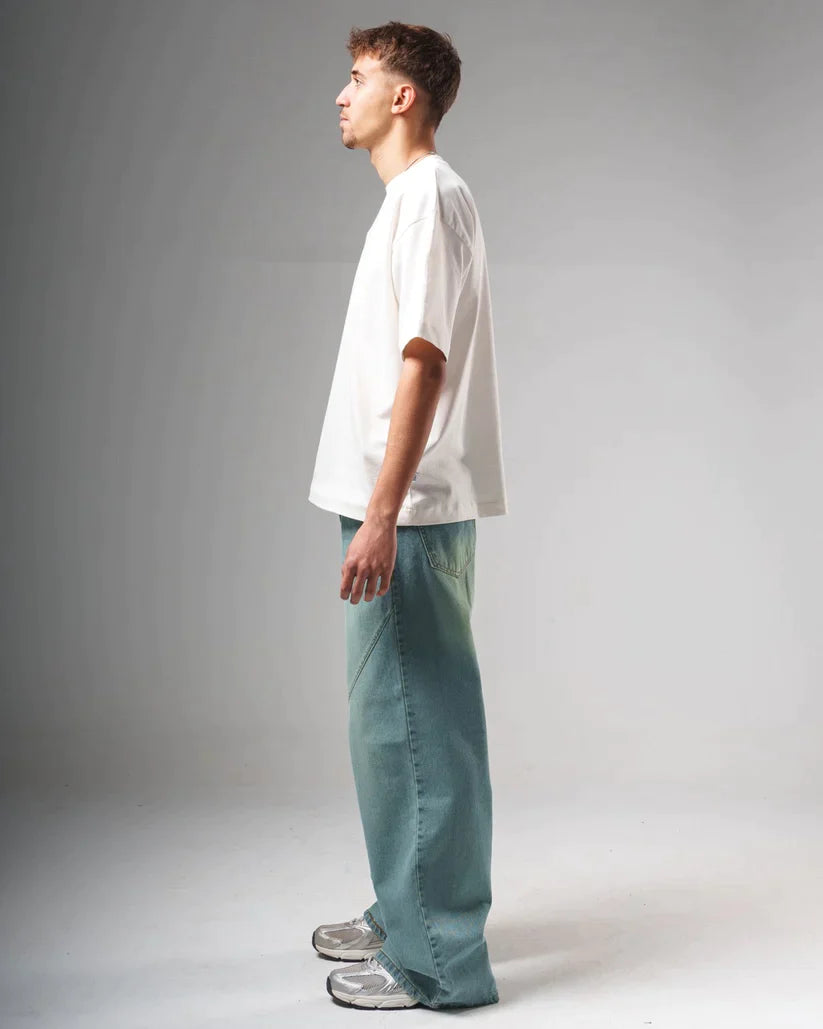 018 oversized jeans Light blue