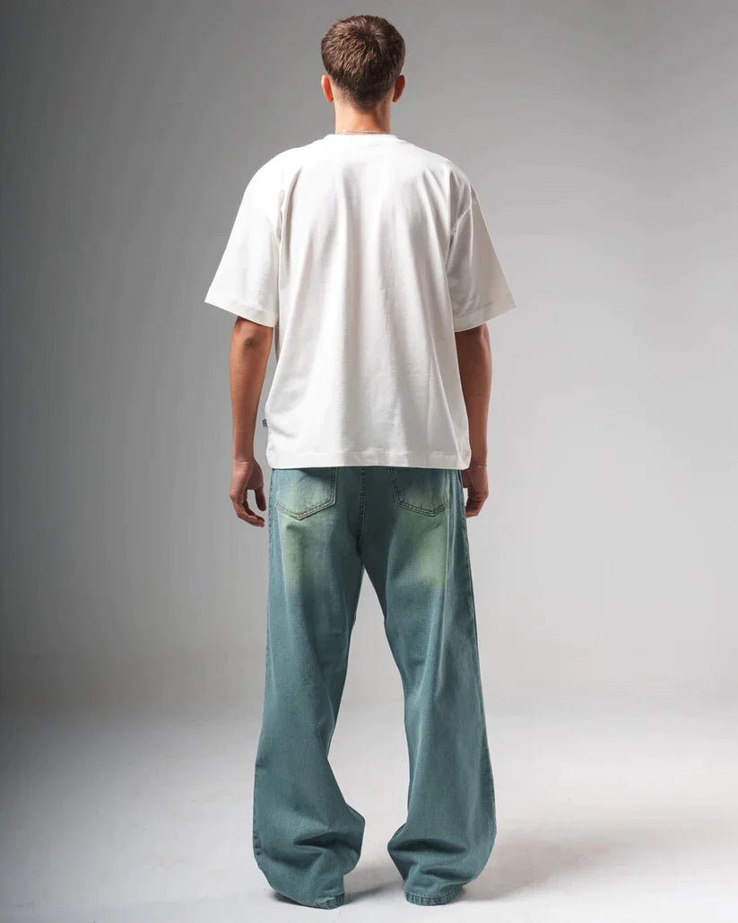 018 oversized jeans Light blue